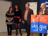 CÃ©rÃ©monie de remise de chÃ¨que organisÃ©e par la Ligue contre le cancer
