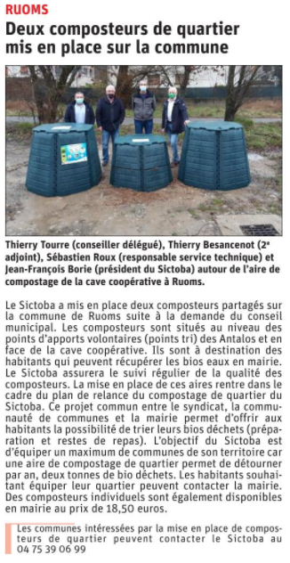 210226 DauphinÃ© LibÃ©rÃ© Composteurs Ruoms