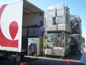 Collecte des DEEE sur la dÃ©chetterie de Les Vans