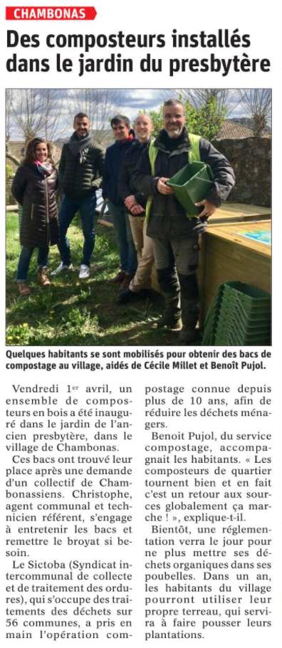 220403 DauphinÃ© LibÃ©rÃ© Composteurs Chambonas