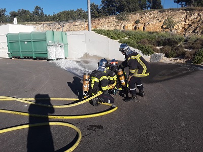 Les pompiers en manœuvre