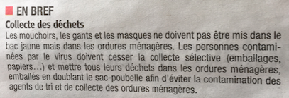 200326 La Tribune : Informations déchets SICTOBA 