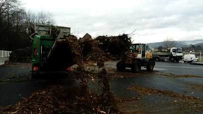 Broyage des déchets verts