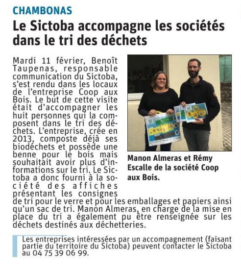 200214 DauphinÃ© LibÃ©rÃ© Accompagnement sociÃ©tÃ© Coop aux bois