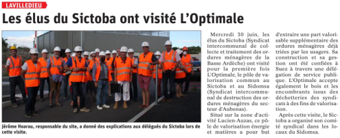 210704 DauphinÃ© LibÃ©rÃ© Visite de L'Optimale