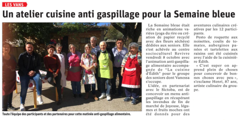 211011 DauphinÃ© LibÃ©rÃ© Atelier gaspillage alimentaire