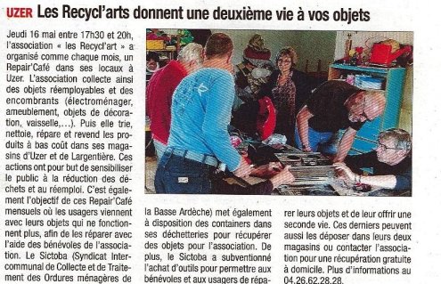 La Tribune Repair'CafÃ© Recycl'arts