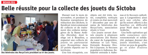 221214 DauphinÃ© LibÃ©rÃ© Bilan collecte de jouets
